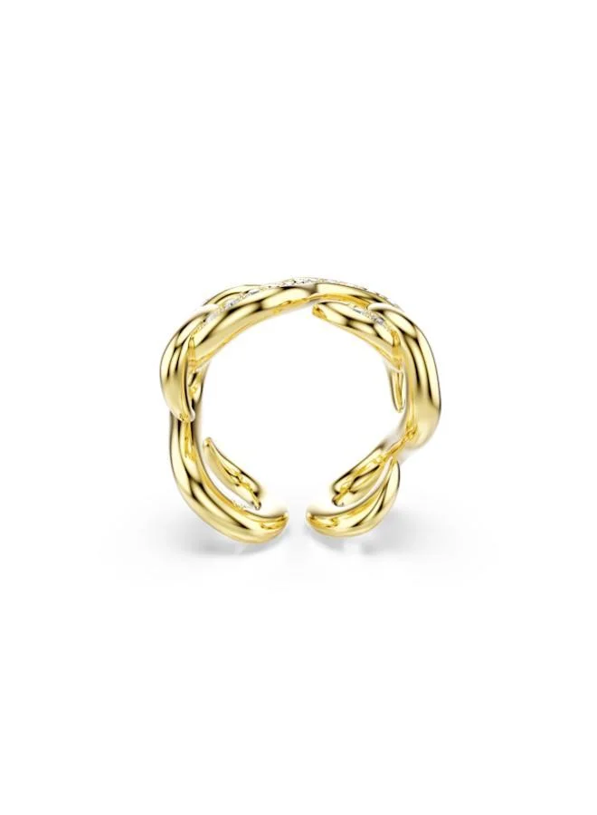 SWAROVSKI  Dextera Gold Tone Plated Open Crystal Ring (Size 58) for Women | Best Price UAE